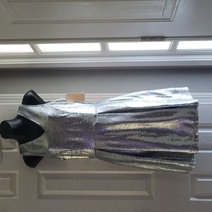 Copper Key women's dress silver sequins size M
